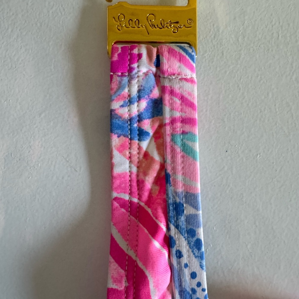 Lilly Pulitzer Pink and Blue women's Bikini set 2 tops 1 bottom - Picture 2 of 7